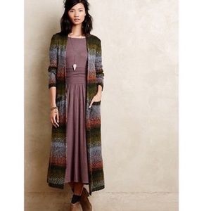 Anthropologie Ombré Striped Duster Sweater Jacket
